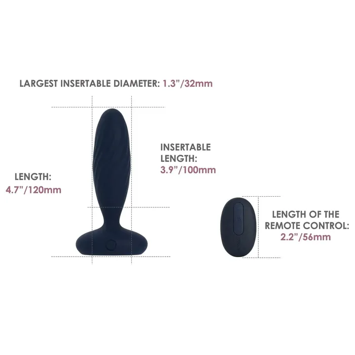 Svakom Vibrators Svakom Jordan AppEnabled Thrusting Anal Vibrator