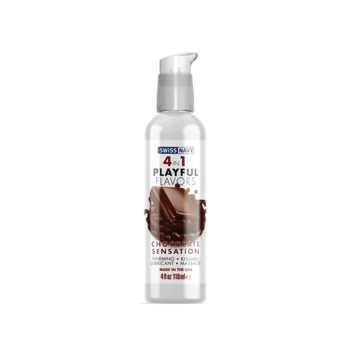 Swiss Navy Female Sex Toys Playful Flavours 4 In 1 Chocolate Sensation 4oz Swiss Navy Female Sex Toys Playful Flavours 4 In 1 Chocolate Sensation 4oz
