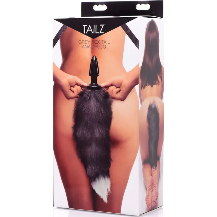 Tailz Male Sex Toys Tailz Fox Tail Anal Plug 14 Grey