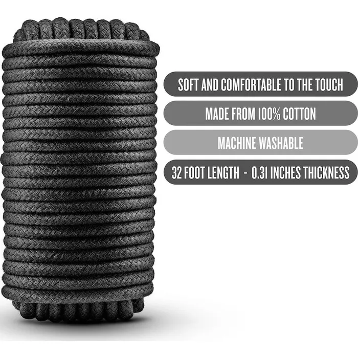 Temptasia Bondage Rope 10m Black Temptasia Anal