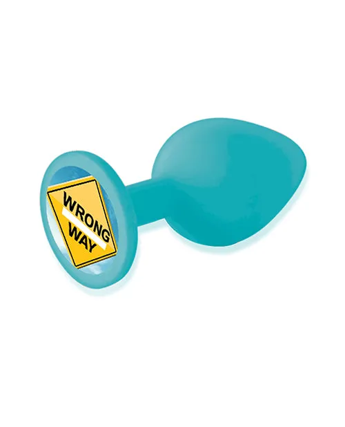 The 9s Booty Calls Wrong Way Plug Blue Icon Brands INC Anal