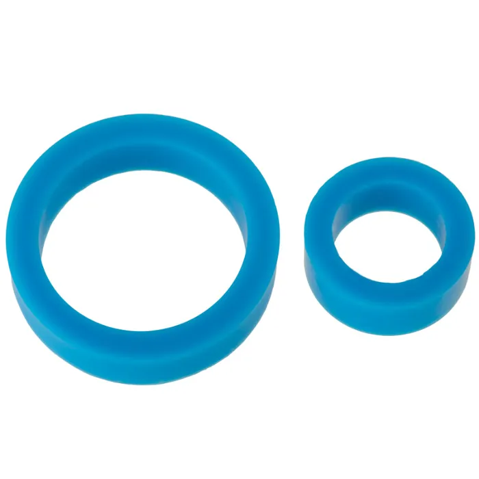 TitanMen TitanMen Silicone Cock Rings Double Pack Blue Dildos