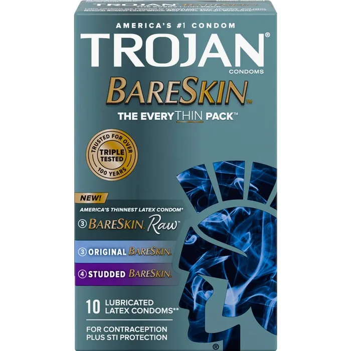 Trojan Bareskin The Everythin Pack Condoms Trojan Male Sex Toys