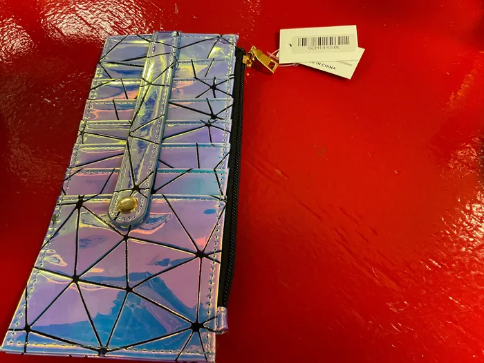 Up4Drea Anal Blunderfluff flat wallet holographic silver