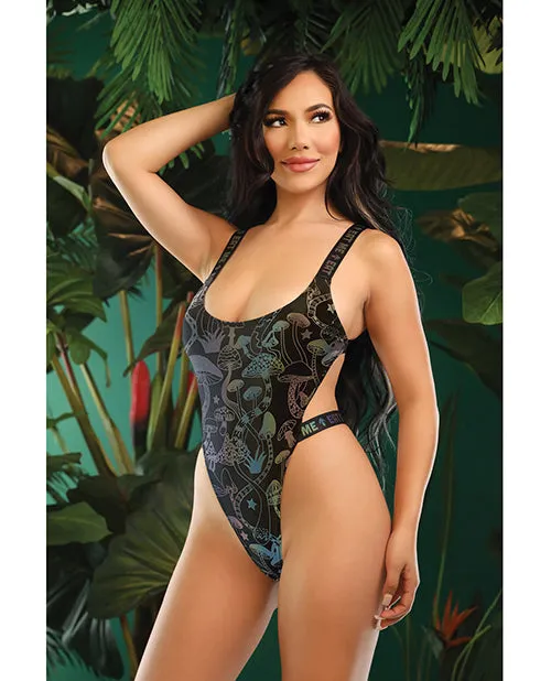 Vibes Eat Me Flash Reactive Mushroom Print Bodysuit wSnap Closure Black Fantasy Lingerie Vibrators Vibes Eat Me Flash Reactive Mushroom Print Bodysuit wSnap Closure Black Fantasy Lingerie Vibrators