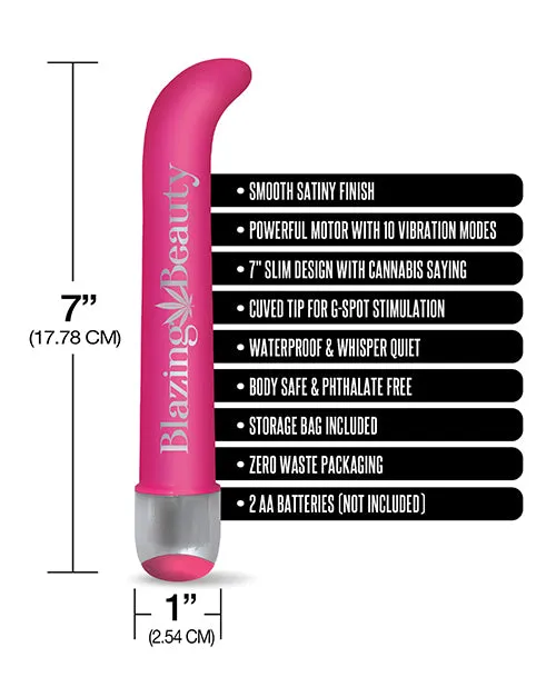 Vibrators Buzzed 7 Gspot Vibe Blazing Beauty Pink Global Novelties LLC