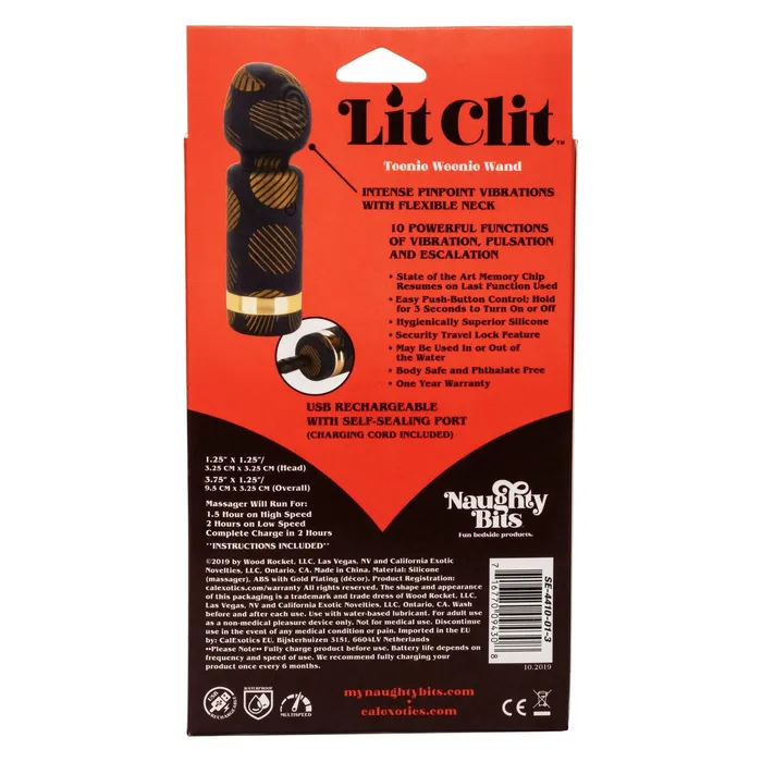 Vibrators CalExotics Naughty Bits Lit Clit Teenie Weenie Wand