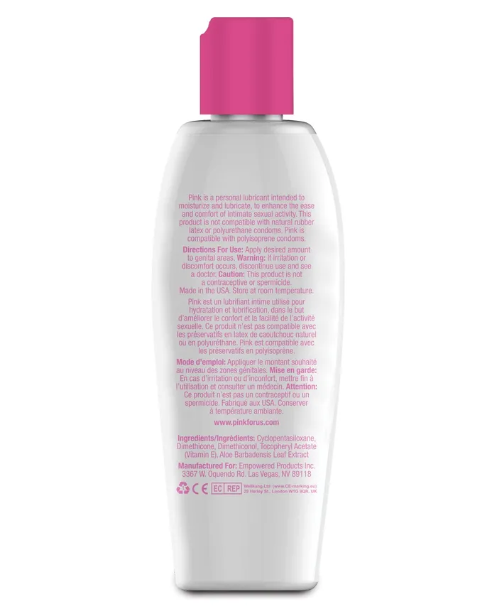Vibrators Empowered Products Pink Silicone Lube 47 oz