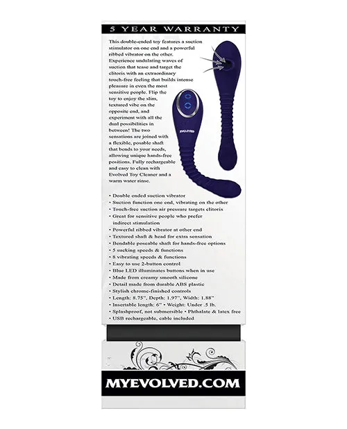 Vibrators Evolved Novelties INC Evolved Bendable Sucker Purple
