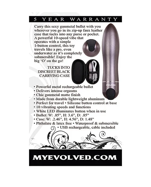 Vibrators Evolved Novelties INC Evolved Travel Gasm Bullet Grey