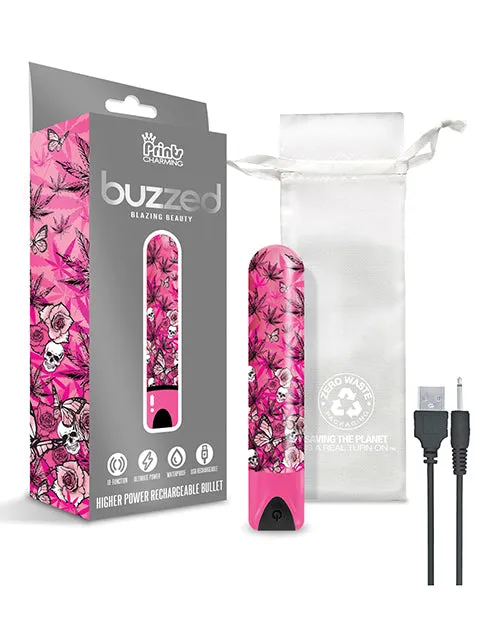 Vibrators Global Novelties LLC Buzzed 35 Rechargeable Bullet Blazing Beauty Pink