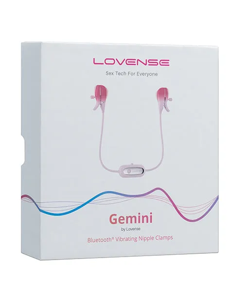 Vibrators Hytto Pte Ltd Lovense Gemini Vibrating Nipple Clamps Pink