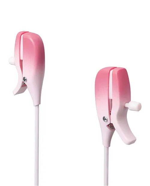 Vibrators Hytto Pte Ltd Lovense Gemini Vibrating Nipple Clamps Pink