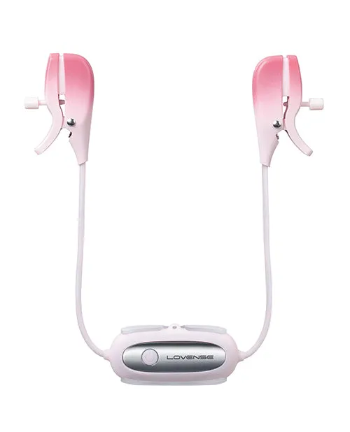 Vibrators Hytto Pte Ltd Lovense Gemini Vibrating Nipple Clamps Pink