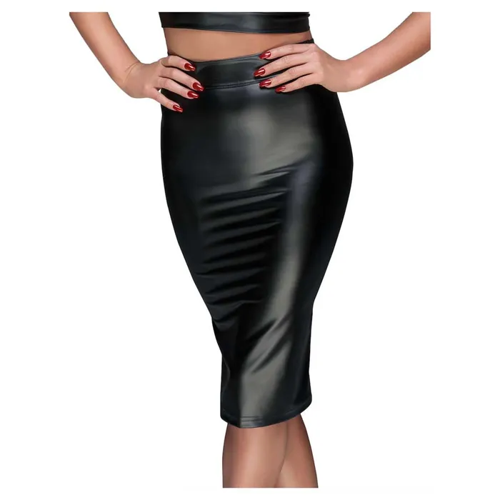 Vibrators Noir Handmade Noir Handmade Powerwetlook Pencil Skirt