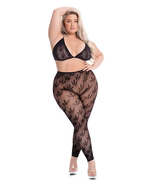Vibrators Rene Rofe Pink Lipstick All About Leaf Bra Leggings Qn