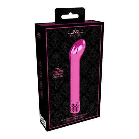 Vibrators Shots America LLC Royal Gems Jewel ABS Rechargeable Bullet Pink