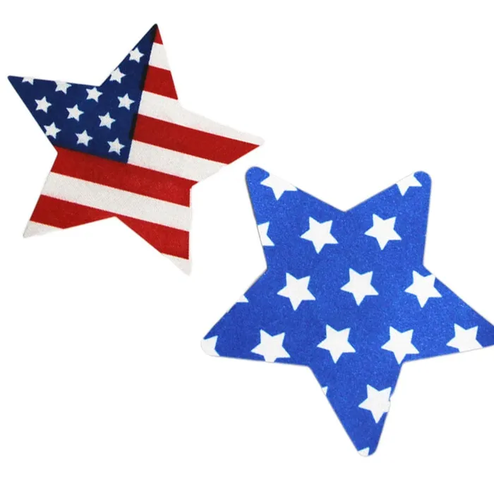 Vibrators Taras Teazers USA Star Flag Pasties