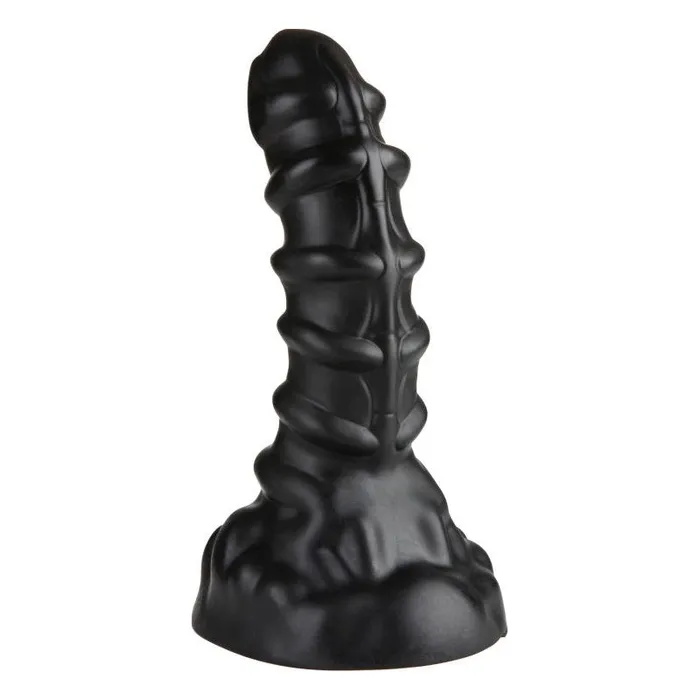 XMEN Anal Ribbed Anal Dildo Black Large