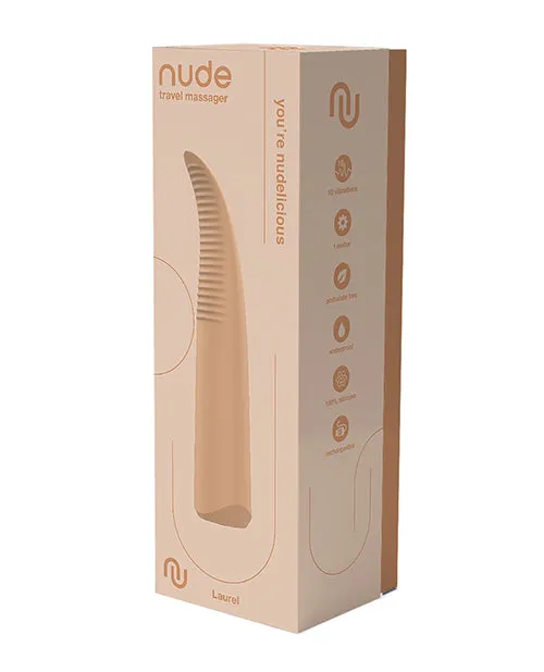 Xgen NUDE Laurel Rechargeable Travel Massager Tan Female Sex Toys