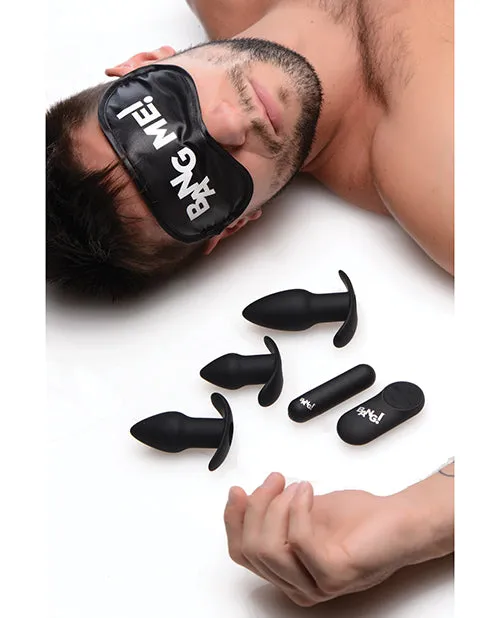 Xr LLC Anal Bang Backdoor Adventure Remote Control 3 Piece Butt Plug Vibe Kit Black