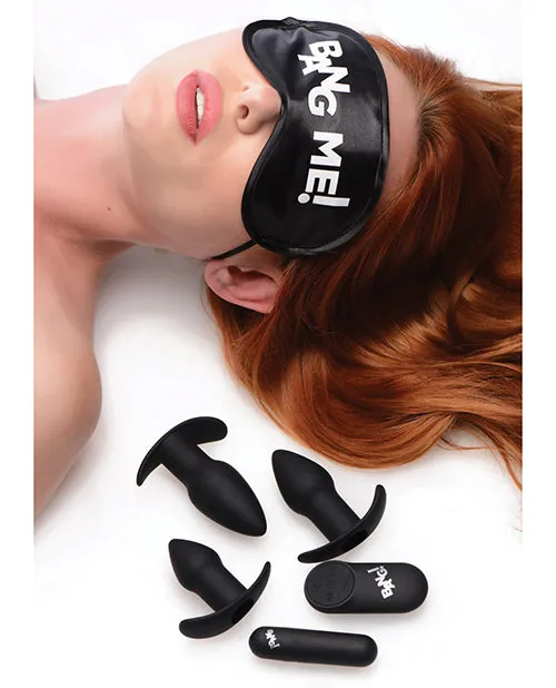 Xr LLC Anal Bang Backdoor Adventure Remote Control 3 Piece Butt Plug Vibe Kit Black