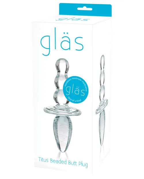 Anal Glas Titus Beaded Glass Butt Plug Electric Eel INC