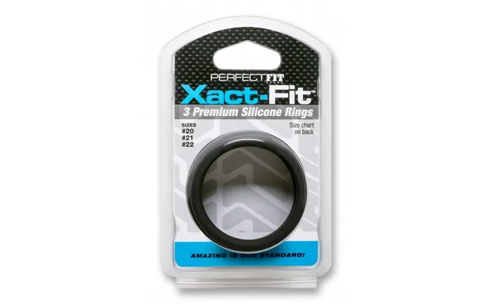 Anal Perfect Fit Perfect Fit Xact Fit 3 Silicone Rings XLarge Black