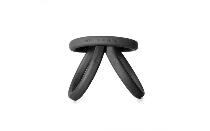 Anal Perfect Fit Perfect Fit Xact Fit 3 Silicone Rings XLarge Black