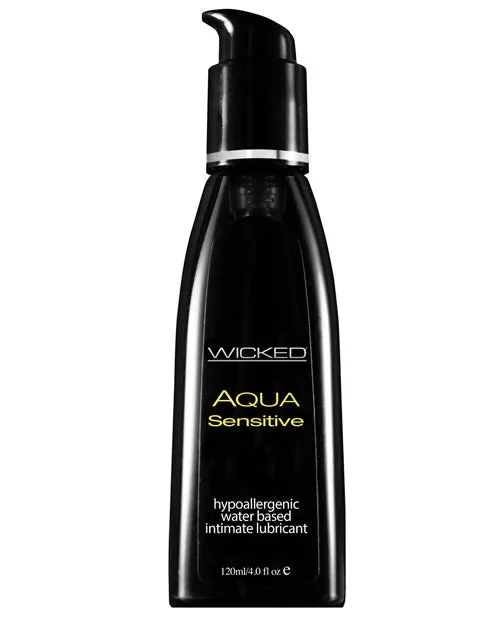 Aqua Sensitive Water Based Lubricant 4 Oz Wicked Sensual Care Lubricants
