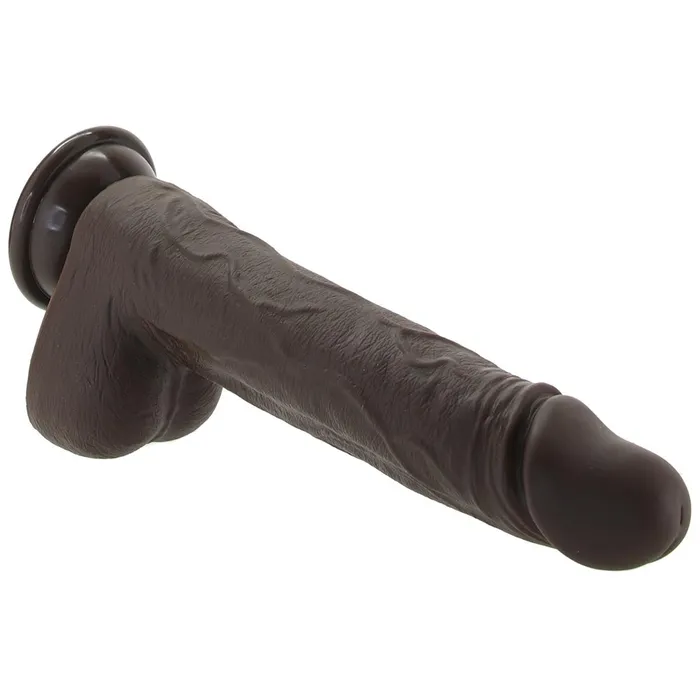 Blush Dr Skin Silicone Dr Murphy Rechargeable RemoteControlled 8 in Thrusting Dildo with Balls Suction Cup Brown Nalpac Female Sex Toys