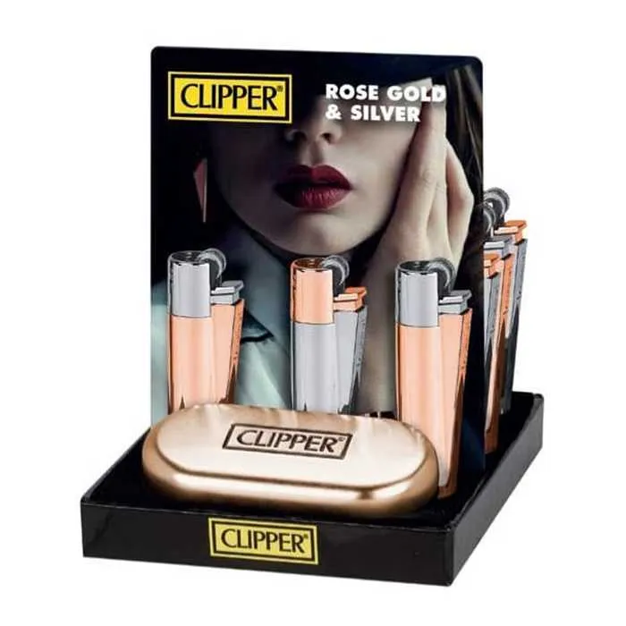 Clipper Metal Flint Rose Gold And Silver Clipper Vibrators