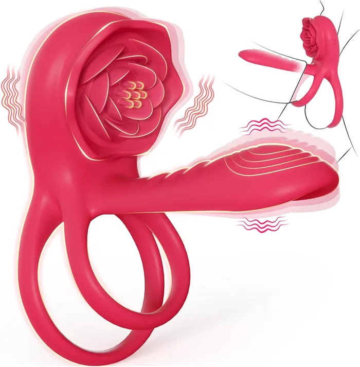 Couples MOVGANI Vibrating Cock Ring Penis Sleeve with Rose Clitoral Stimulator Penis Ring Vibrator Couples Adult Sex Toys for Men Women Male Female Couple Sex Toy with G Spot Clitoris Vibrator Couples MOVGANI Vibrating Cock Ring Penis Sleeve with Rose Clitoral Stimulator Penis Ring Vibrator Couples Adult Sex Toys for Men Women Male Female Couple Sex Toy with G Spot Clitoris Vibrator