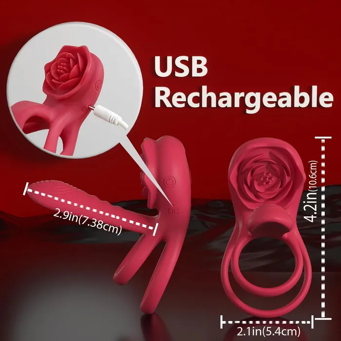 Couples MOVGANI Vibrating Cock Ring Penis Sleeve with Rose Clitoral Stimulator Penis Ring Vibrator Couples Adult Sex Toys for Men Women Male Female Couple Sex Toy with G Spot Clitoris Vibrator Couples MOVGANI Vibrating Cock Ring Penis Sleeve with Rose Clitoral Stimulator Penis Ring Vibrator Couples Adult Sex Toys for Men Women Male Female Couple Sex Toy with G Spot Clitoris Vibrator
