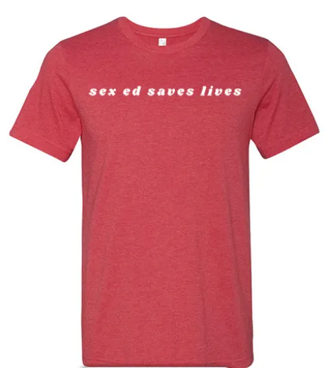 Couples TShirt Sex Ed Saves Lives WinkWink