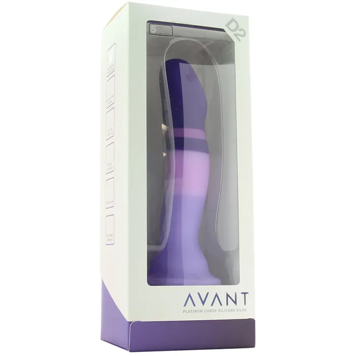 Dildos Blush Avant D2 Purple Rain 75 in Silicone Dildo with Suction Cup Nalpac
