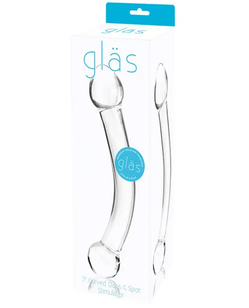 Dildos Curved Glass G Spot Stimulator Clear Electric Eel INC