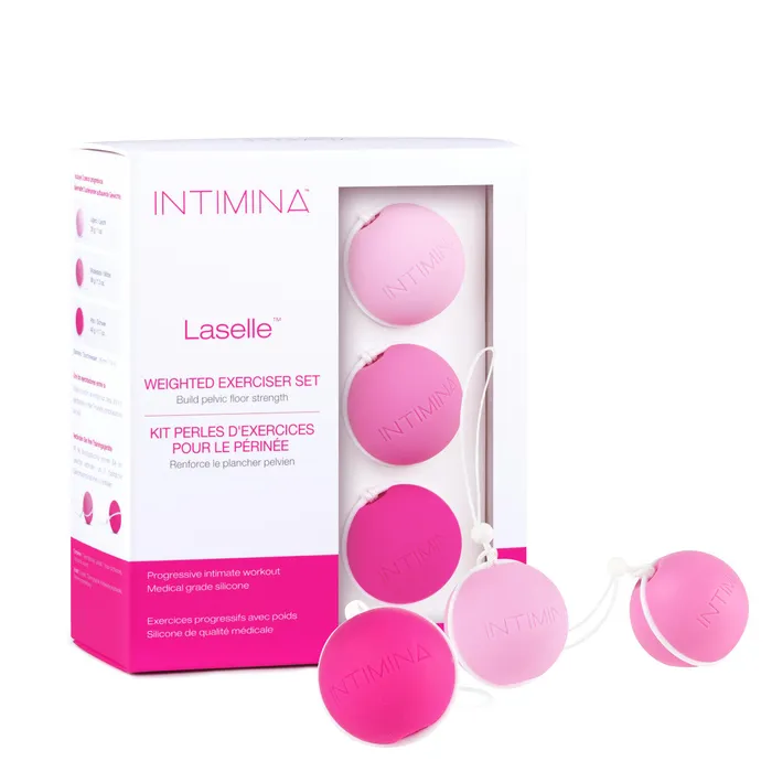 Dildos Intimina Laselle Intimina Laselle Routine Exercise Balls Set of 3 Pelvic Floor Weights