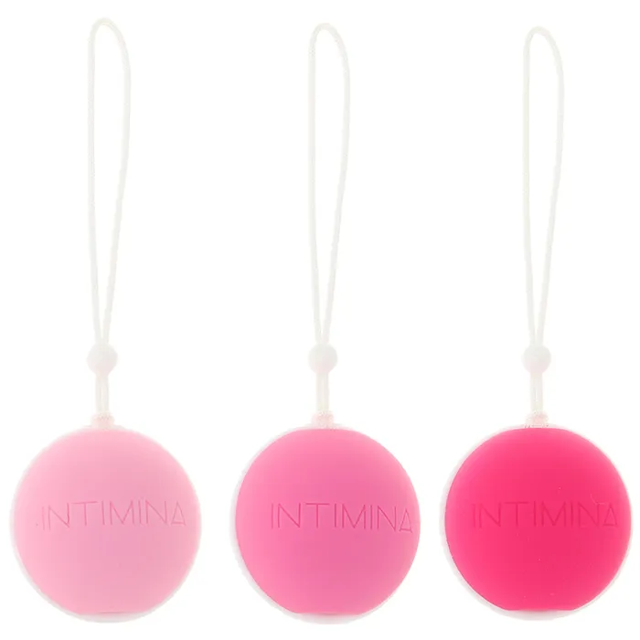 Dildos Intimina Laselle Intimina Laselle Routine Exercise Balls Set of 3 Pelvic Floor Weights