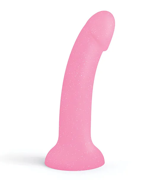 Dildos Lovely Planet Curved Suction Cup Glitter Pink