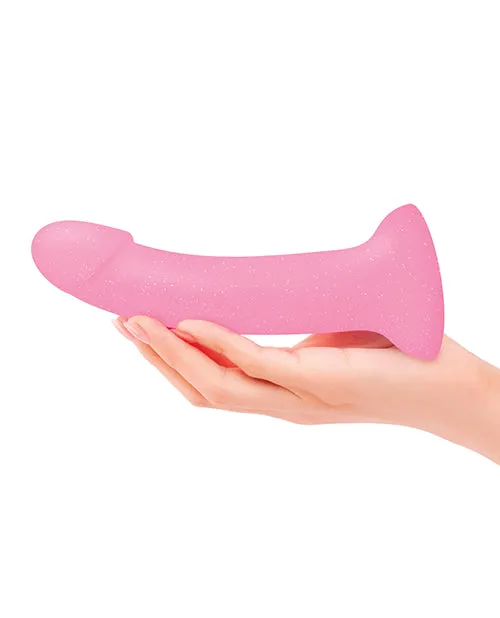 Dildos Lovely Planet Curved Suction Cup Glitter Pink