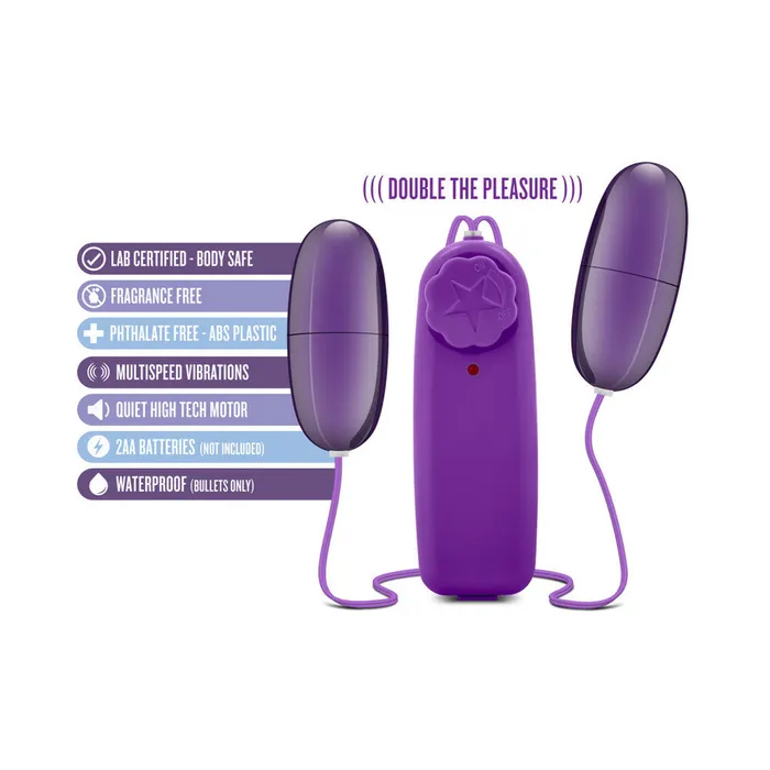 Female Sex Toys Blush Novelties B Yours Double Pop Eggs Dual Bullet Vibrator