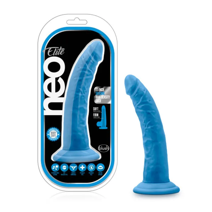 Female Sex Toys Nalpac Blush Neo Elite 75 in Silicone Dual Density Dildo with Suction Cup Neon Blue Female Sex Toys Nalpac Blush Neo Elite 75 in Silicone Dual Density Dildo with Suction Cup Neon Blue