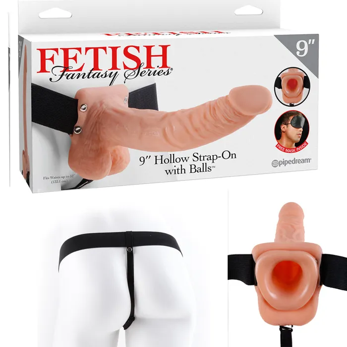 Female Sex Toys Nalpac Pipedream Fetish Fantasy Series 9 in Hollow StrapOn with Balls LightBlack Female Sex Toys Nalpac Pipedream Fetish Fantasy Series 9 in Hollow StrapOn with Balls LightBlack