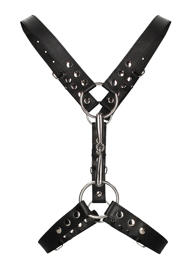 Female Sex Toys Shots America Mens Harness With Metal Bit One Size Black