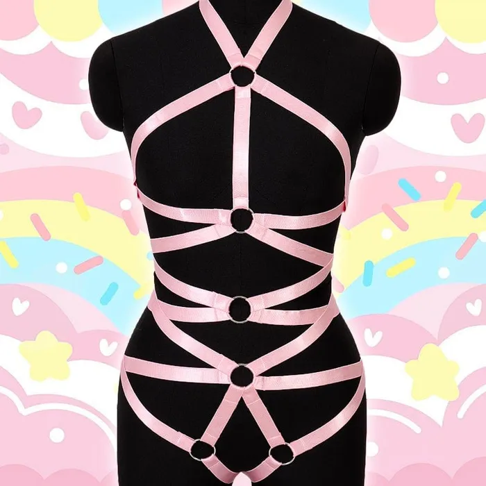 Female Sex Toys The Kinky Peach Strappy and Sassy Body Harness