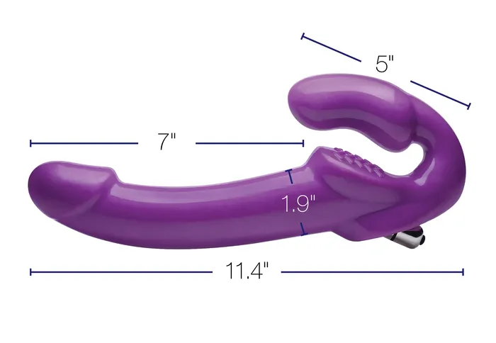 Female Sex Toys XR Brands 2 Inch Thick Vibrating Strapless Strapon