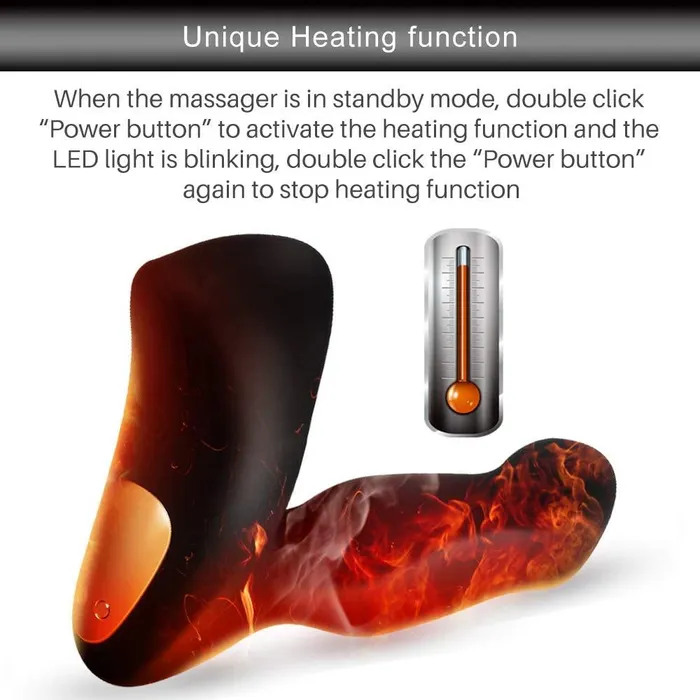 Loveorl Male Sex Toys Vibrating Anal Vibrator Prostate Massager with Thrusting Ring Up Down