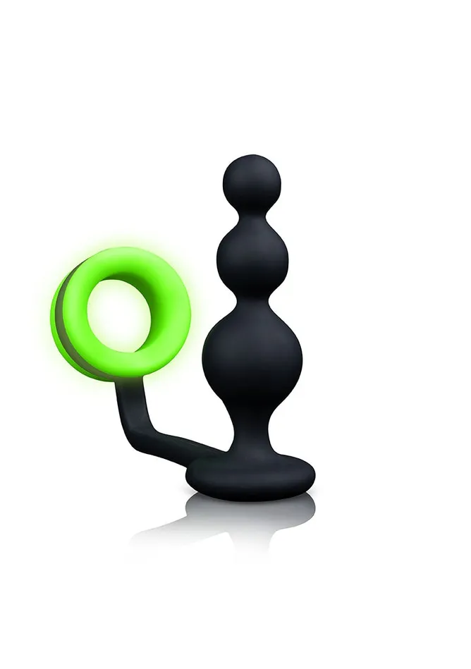Male Sex Toys Shots America Beads Butt Plug With Cock Ring Glow In The Dark Male Sex Toys Shots America Beads Butt Plug With Cock Ring Glow In The Dark