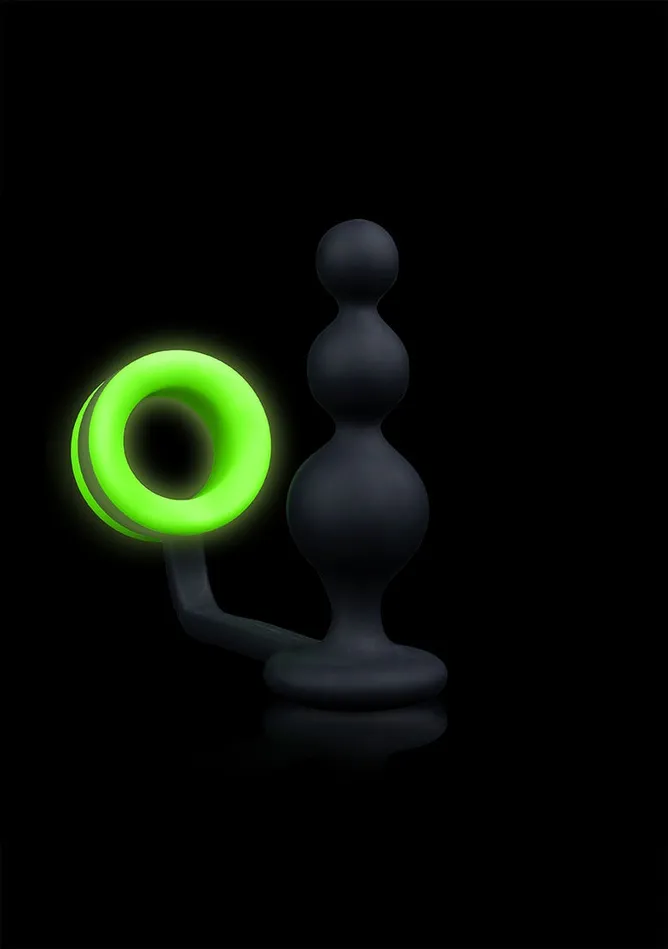 Male Sex Toys Shots America Beads Butt Plug With Cock Ring Glow In The Dark